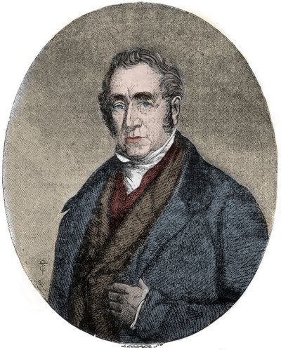 ジョージ・ステファンソン（1781-1848）の肖像（鉄道機関車の先駆者である英国のエンジニア 作： Unknown artist