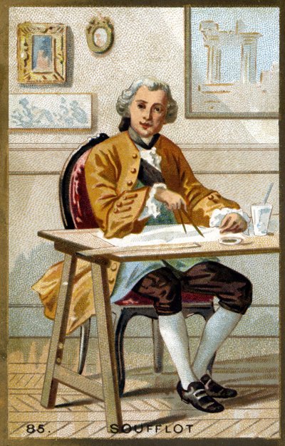 フランスの建築家ジェルマン・スフロ（1713-1780）の肖像。19世紀末のクロモリトグラフ。 作： Unknown artist