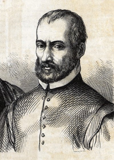 イタリアの作曲家、ジョヴァンニ・ピエルルイジ・ダ・パレストリーナ（1525〜1594）の肖像。 作： Unknown artist