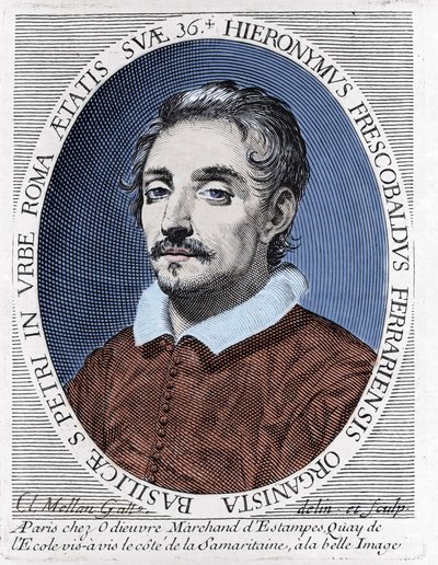 ジロラモ（またはジェロラモ）・フレスコバルディ（1583 - 1643）イタリアの作曲家の肖像。 作： Unknown artist