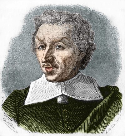 ギイ・パタンの肖像。フランスの医師・作家（1601～1672年）。 作： Unknown artist