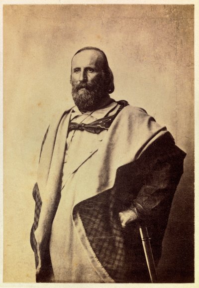 ギゼッペ・ガリバルディ（1807-1882）の肖像、個人蔵 作： Unknown artist