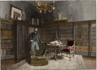 1892年、フランスのエンジニア、ギュスターヴ・エッフェル（1832-1923）のオフィスでの肖像。 作： Unknown artist