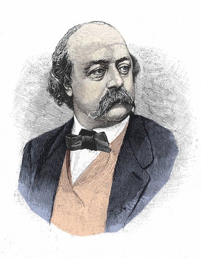 Gustave Flaubert (1821 - 1880)の肖像。 作： Unknown artist
