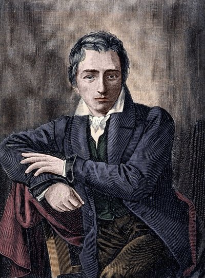 ドイツの作家、ハインリッヒ・ハイネ（1797-1856）の肖像。 作： Unknown artist