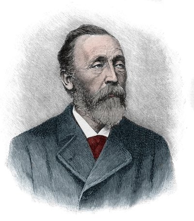 ドイツの郵便事業を再構築したドイツ帝国の郵便局長、ハインリッヒ・フォン・ステファン（1831-1897）の肖像画 作： Unknown artist