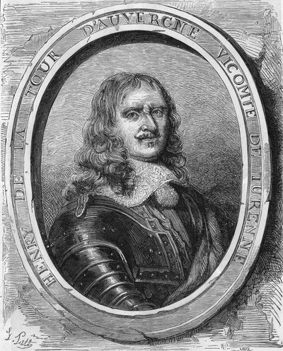 フランスのマレシャル、テュレンヌ子爵アンリ・ド・ラ・トゥール・ドーヴェルニュ（1611～1675年）の肖像。 作： Unknown artist