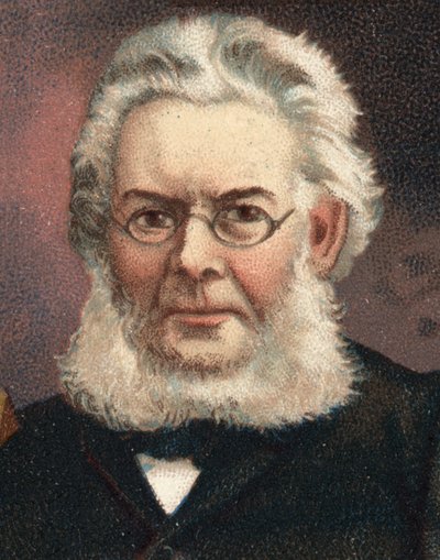 Henrik (Henri) Johan Ibsen (1828-1906), ノルウェーの劇作家の肖像。 作： Unknown artist