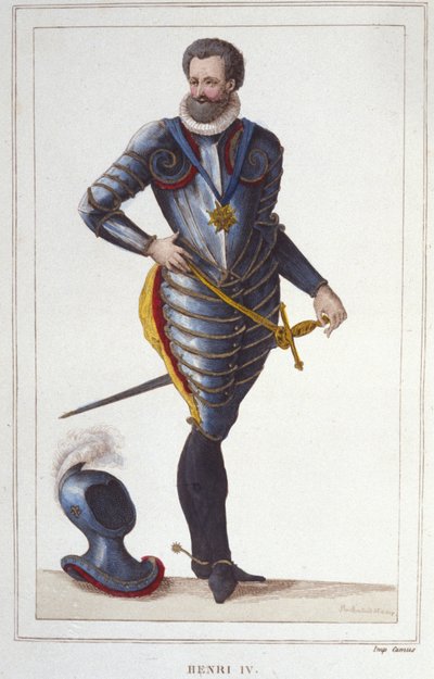 フランス王アンリ4世（1553-1610）の肖像 1830年のエングレーヴィング 作： Unknown artist