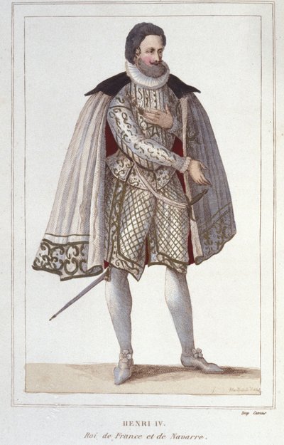 フランス王アンリ4世（1553-1610）の肖像 1830年のエングレーヴィング 作： Unknown artist