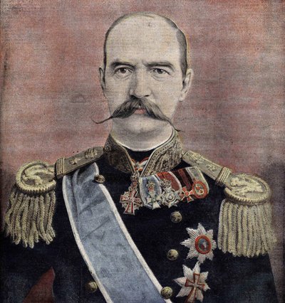 ギリシャ王ジョージ1世陛下（1863-1913）の肖像。1895年のエングレーヴィング。 作： Unknown artist
