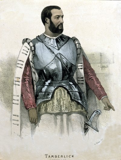 イタリア人テノール歌手エンリコ・タンバーリック（1820〜1869）の肖像（ジョアッキーノ・ロッシーニ作曲『オテロ』より 作： Unknown artist