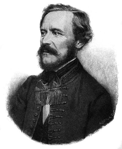 ハンガリーの作家・政治家JOSEPH Baron EOTVOSの肖像 - ハンガリーの政治家・作家であるJozsef Eotvos, Baron de Vasarosnameny (1813-1871)の肖像。 作： Unknown artist
