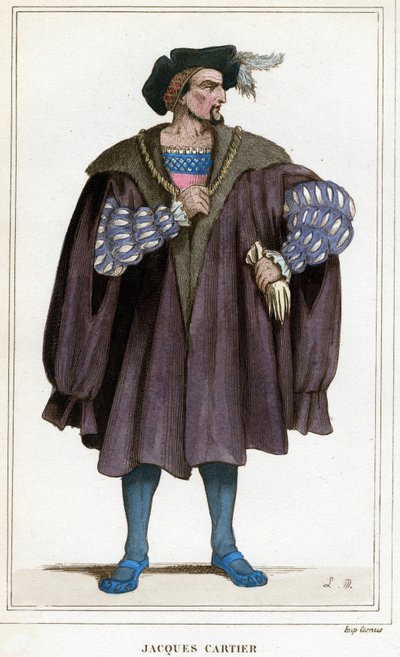 ジャック・カルティエ（1491 - 1557）の肖像。 作： Unknown artist