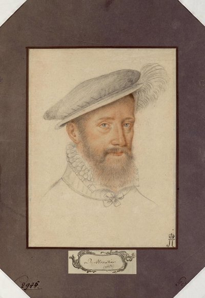 フランスの元帥であるジャック・ダルボン（サン・アンドレ侯爵）（1505-1562）の肖像、匿名。紙に黒チョークとサンギーヌ、サイズ：27,1x20、1560年頃、サンクトペテルブルク、エルミタージュ美術館 作： Unknown artist