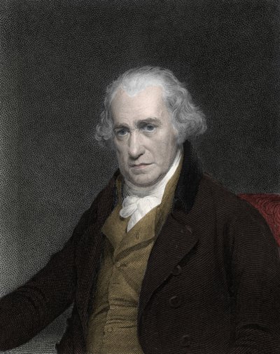 ジェームズ・ワット（1736-1819）の肖像 - ジェームズ・ワット、スコットランドの発明家、機械工 作： Unknown artist