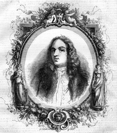 フランスの画家、ジャン・アントワーヌ・ワトー（1684-1721）の肖像。 作： Unknown artist