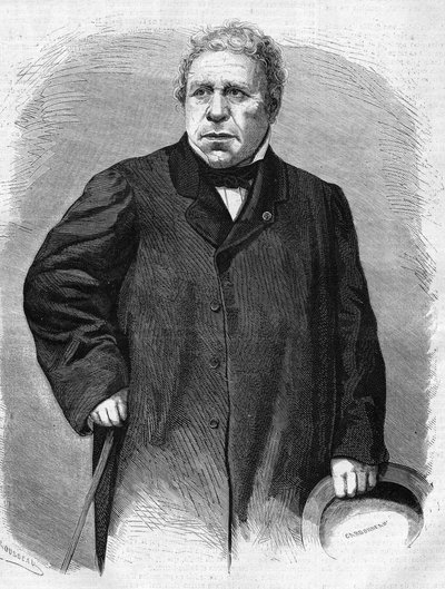 ジャン・オーギュスト・ドミニク・アングル（1780-1867）の肖像。フランスの洋画家。 作： Unknown artist