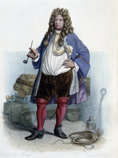 フランスの下士官ジャン・バート（1650-1702）の肖像 - Mennechetの「Le Plutarque francais」に掲載されています。 作： Unknown artist