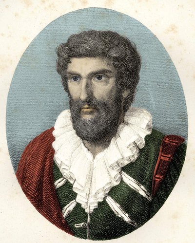 フランスの彫刻家、デザイナー、建築家であるジャン・グジョン（1510年～1566年頃）の肖像。 作： Unknown artist
