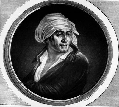 ジャン・ポール・マラット（1763-1793）の肖像。フランス革命の歴史的絵画全集（全3巻）」に掲載されたエングレーヴィング。1804. 作： Unknown artist