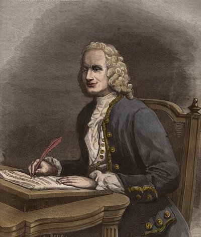 Jean Philippe Rameau (1683-1764) の肖像 - フランスの作曲家Jean-Philippe (Jean Philippe) Rameau (1683-1764)の肖像 - 輝かしい週刊新聞 "La musique populaire "のエングレーヴィング - 1882年 作： Unknown artist