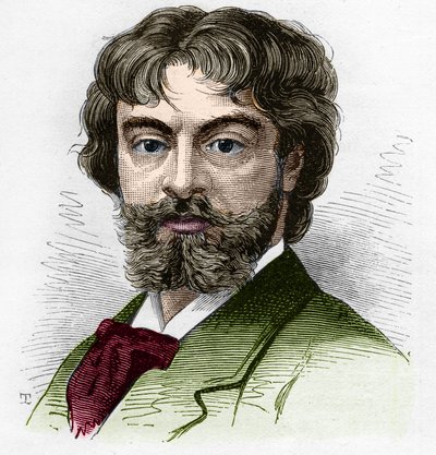 Jean Sully Mounet dit Mounet-Sully (Mounet Sully) (1841-1916)、フランスのコメディアン、コメディ・フランセーズのメンバーの肖像。1879年8月16日付「Le Monde Illustré」n¡1168に掲載されたエングレーヴィング。 作： Unknown artist