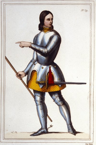 ジョーン・オブ・アーク（1412-1431）の肖像、フランスのヒロインのエングレービング（1830年 作： Unknown artist