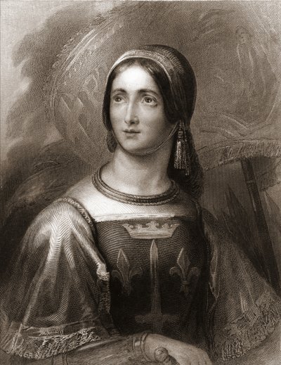 ジョーン・オブ・アーク（1412-1431）の肖像 - ラヴァレの『フランス史』に掲載されている、エングレーヴィング、sd. 作： Unknown artist