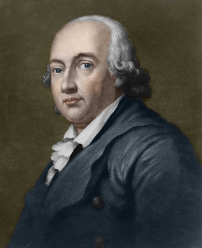 Johann Gottfried Herder (1744-1803) ドイツの哲学者、神学者、言語学者の肖像。 作： Unknown artist
