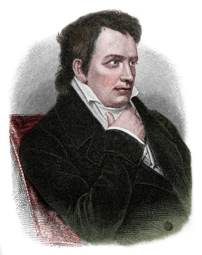 ドイツの詩人、翻訳家、出版者、小説家、ロマン派の批評家であるJohann Ludwig Tieck（1773-1853）の肖像。 作： Unknown artist