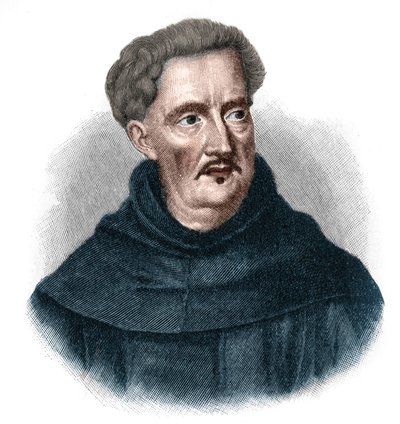 Johann Ulrich Megerle, dit Abraham a Sancta (Santa) Clara 1607-1680の肖像。オーストリア・バロックの代表的な予言者。 作： Unknown artist