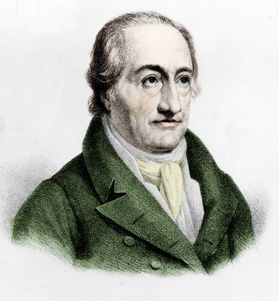ヨハン・ヴォルフガング・フォン・ゲーテ（1749-1832）の肖像。 作： Unknown artist