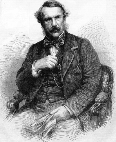 ジョン・レアード・メア・ローレンスの肖像。イギリスの行政官（1811年～1879年）。イギリス領インドの総督；1864年のエングレーヴィング。 作： Unknown artist