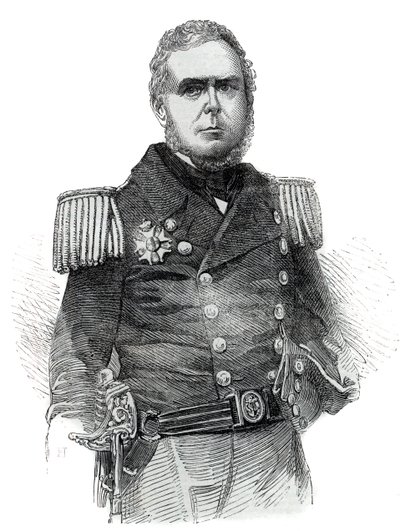 ジョン・パスコー・グレンフェル（1800-1869）海軍士官、ブラジル帝国の外交官の肖像 - エングレーヴィング 1852年 作： Unknown artist