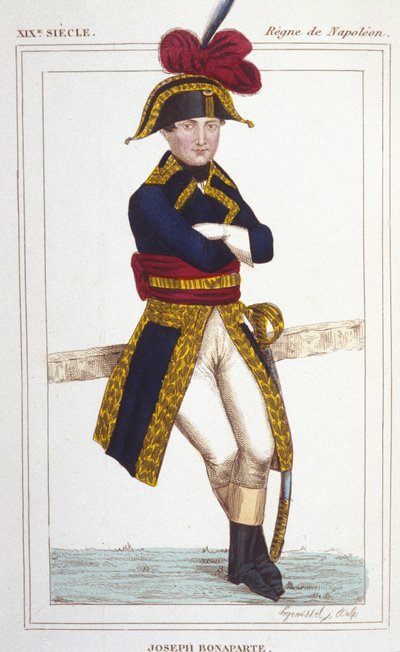 ナポレオン1世の弟、ジョゼフ・ボナパルト（1768～1844）の肖像 1830年のエングレーヴィング 作： Unknown artist
