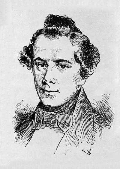 Joseph Lannerの肖像 オーストリアの作曲家、ヴァイオリニスト、指揮者（1801-1843）。 作： Unknown artist