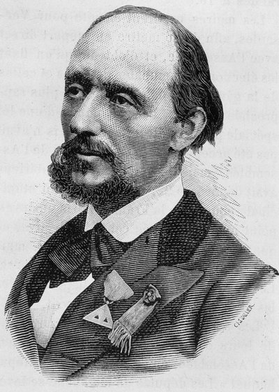 ジュール・ベルジュレ（1839-1905）の肖像。H.マルタンの『フランス史』に掲載された19世紀末の版画。 作： Unknown artist