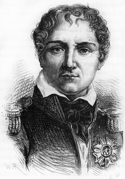 Laurent Gouvion Saint Cyr (1764 - 1830)の肖像。19世紀末、H.Martinの「Histoire de France」に掲載された版画。 作： Unknown artist