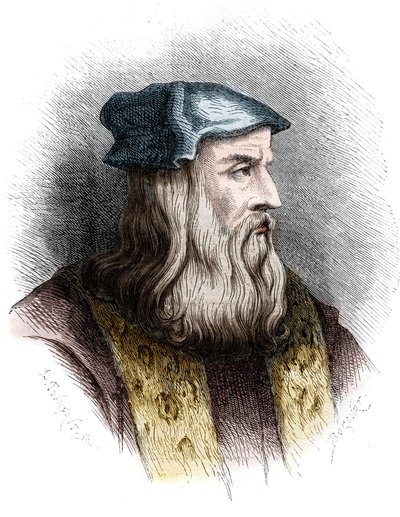 レオナルド・デ・ヴィンチの肖像（レオナルド・ダ・ヴィンチ）（1452-1519）イタリアの画家。 作： Unknown artist