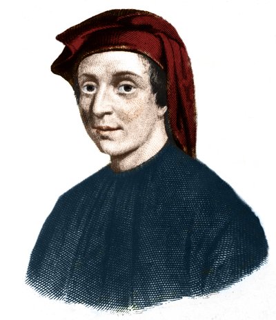 レオナルド・フィボナッチ(1170-1245)の肖像。ピサのレオナルド）。イタリアの数学者。 作： Unknown artist