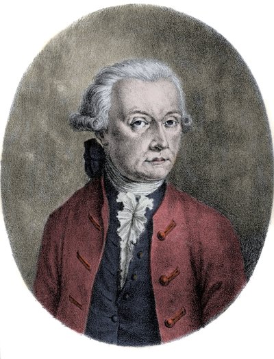 ヴォルフガング・アマデウス・モーツァルト（1756-1791）の父、レオポルド・モーツァルト（1719-1787）の肖像。 作： Unknown artist