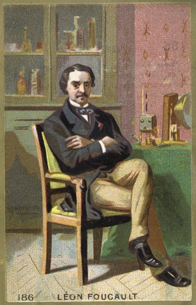フランスの物理学者、レオン・フーコー（1819-1868）の肖像。 作： Unknown artist