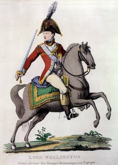 スペインに駐留したイギリス軍の総司令官、ウェリントン卿（1769～1852）の肖像。 作： Unknown artist