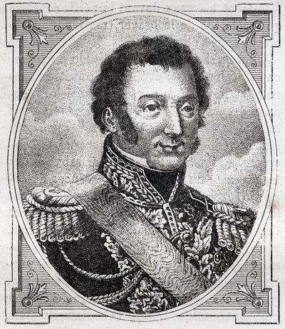 フランスの牧童だったルイ・オーギュスト・ヴィクトル・ド・ガイスン・ド・ブルモン（1773-1846）の肖像。 作： Unknown artist