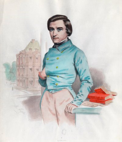 フランスの政治家・歴史家であるルイ・ブラン（1811-1882）の肖像。19世紀のエングレーヴィング。個人蔵。 作： Unknown artist