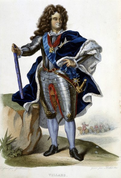 フランスの牧童、ヴィラール公爵ルイ・クロード・ヘクターの肖像（1653-1734年） - "Le Plutarque francais", ed. Langlois.ラングロワ、パリ 作： Unknown artist