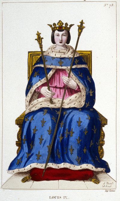 ルイ9世またはサン・ルイ（1214年～1270年）の肖像。 作： Unknown artist