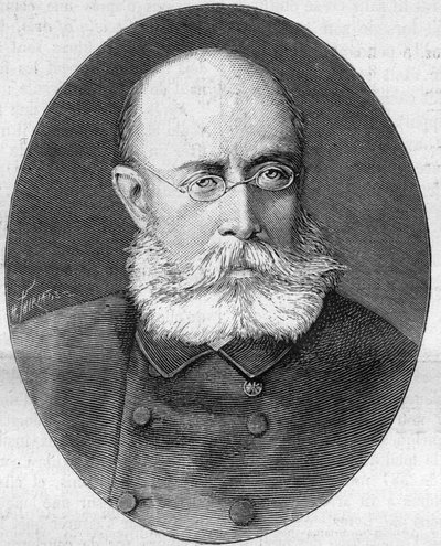 Louis Leon Cesar Faidherbe (General Faidherbe) (1818-1889), フランスの軍人・政治家の肖像。La Nature」に掲載されたエングレーヴィング。Revue des sciences et de ses applications aux arts a l