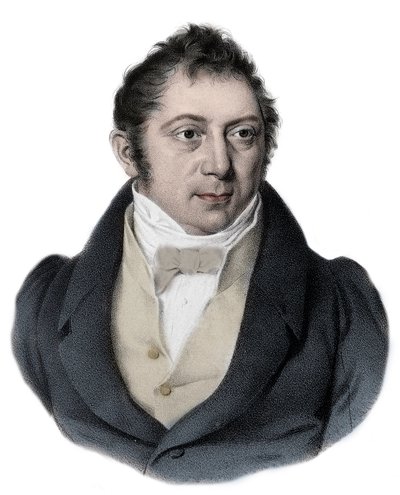 Louis Ludwig Spohr (1784 - 1859) ドイツの作曲家、ヴァイオリニスト、指揮者の肖像。 作： Unknown artist